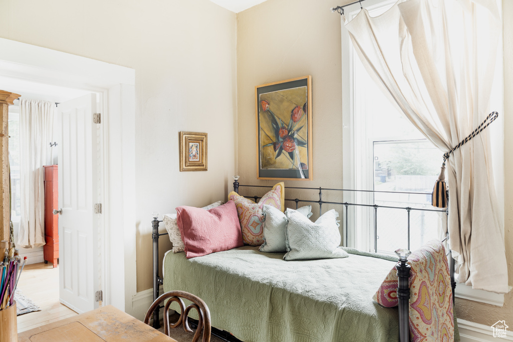 Bedroom with baseboards