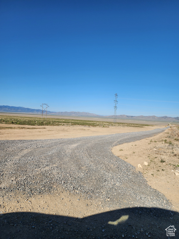 View of road with a mountain view