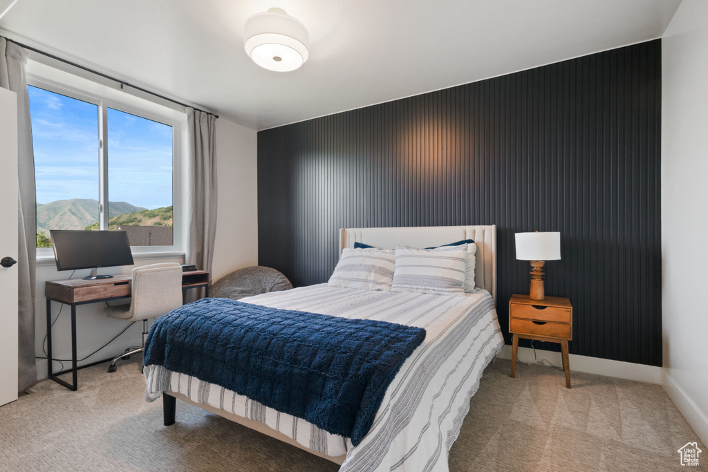 View of carpeted bedroom