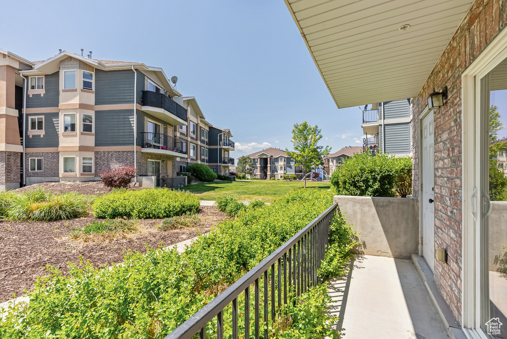 Balcony with a residential view