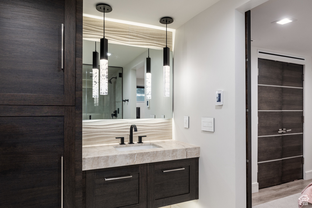 Bathroom featuring vanity