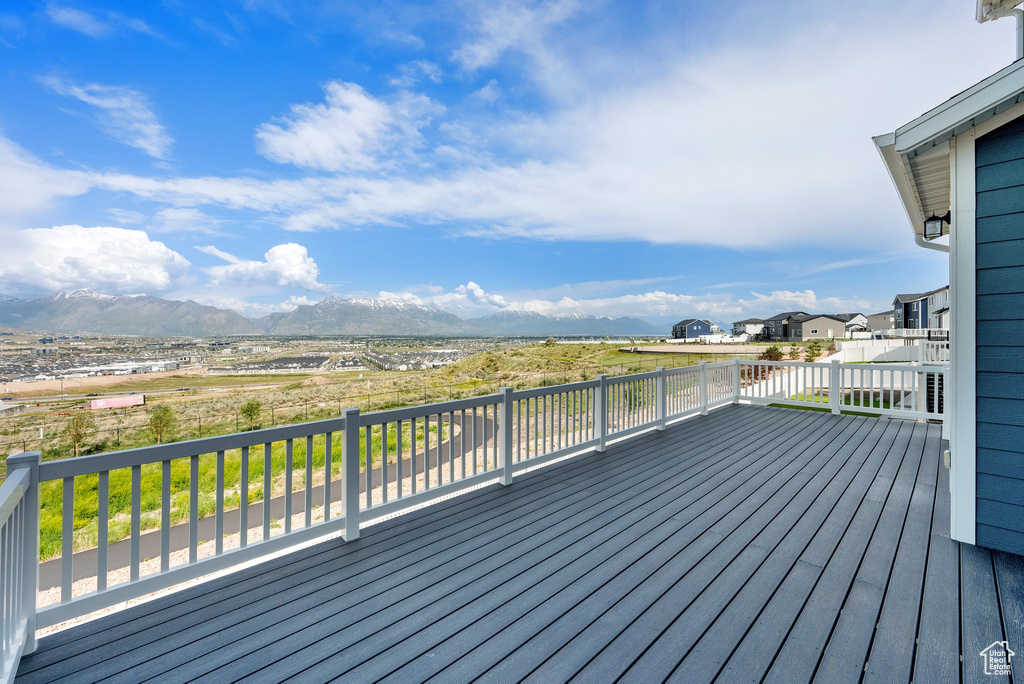Deck with a mountain view