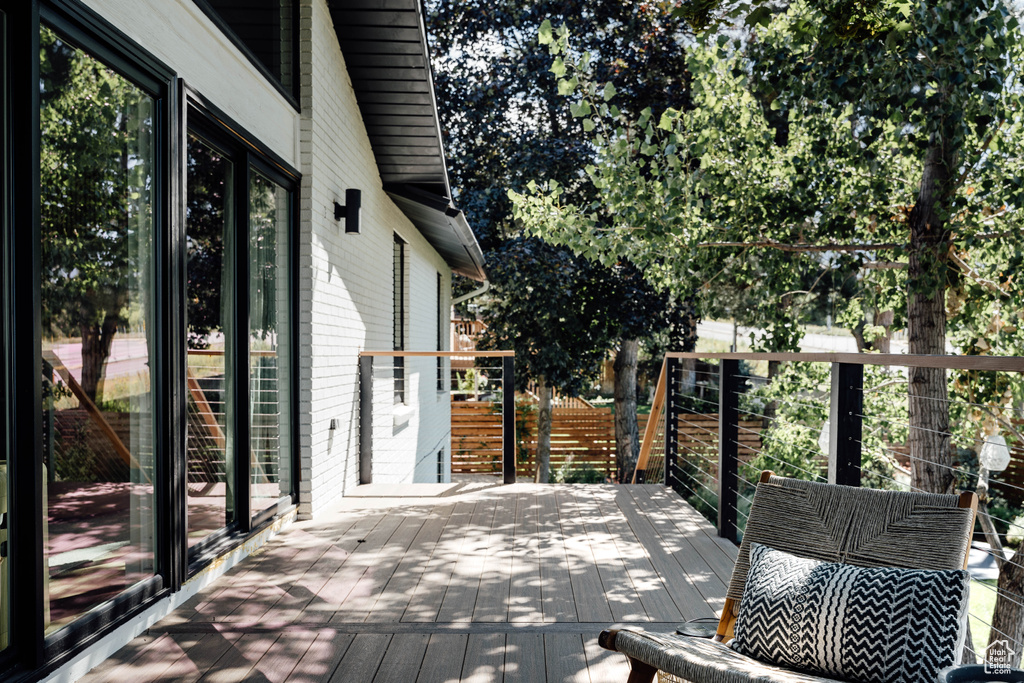View of wooden terrace