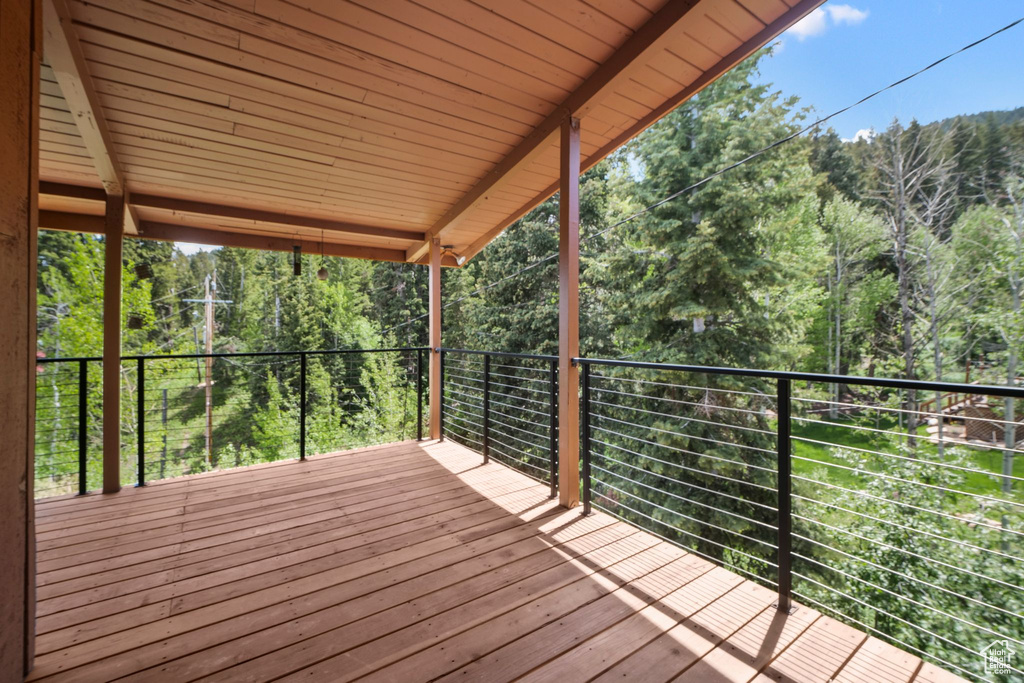 View of deck