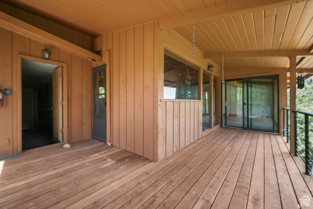 View of wooden terrace