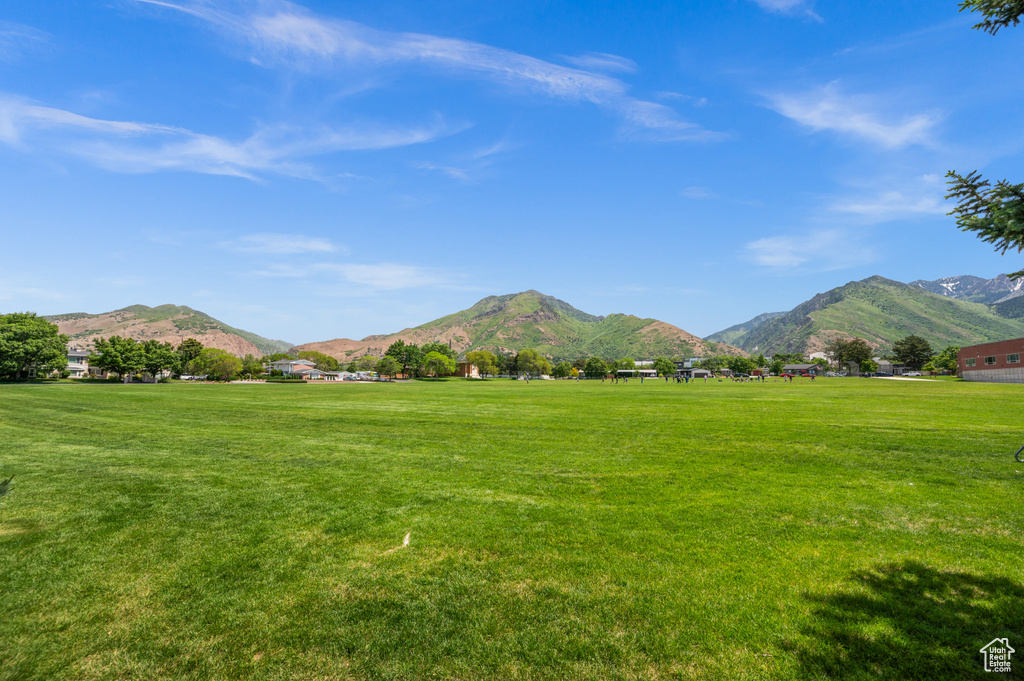 View of mountain backdrop
