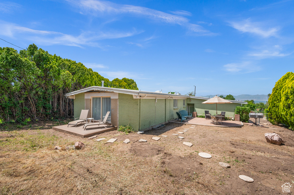 Back of property featuring a patio