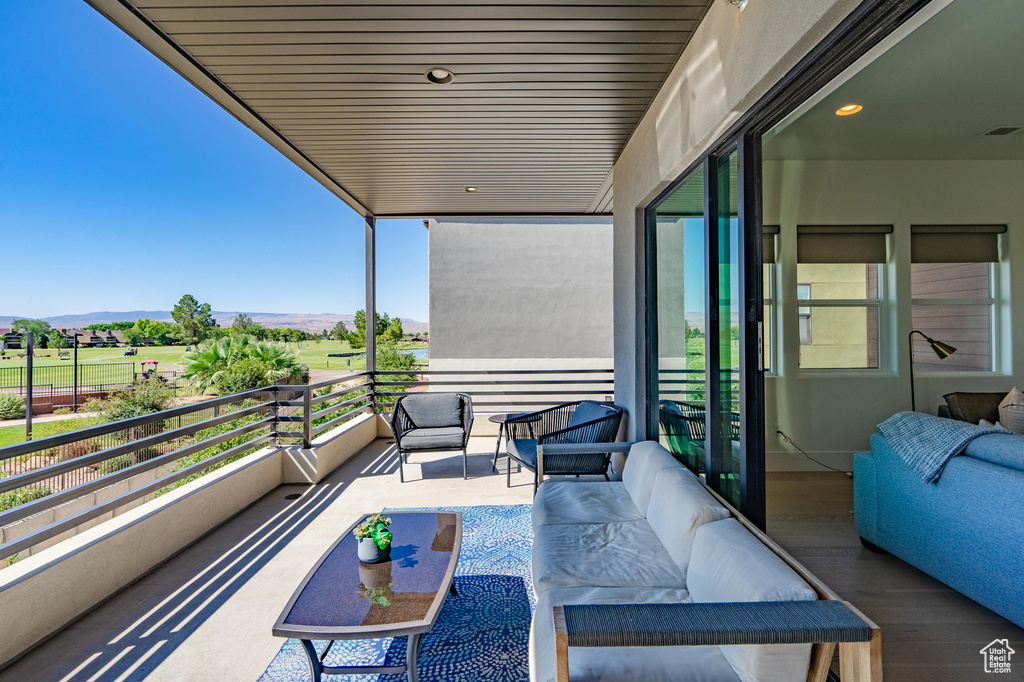 Balcony with outdoor lounge area
