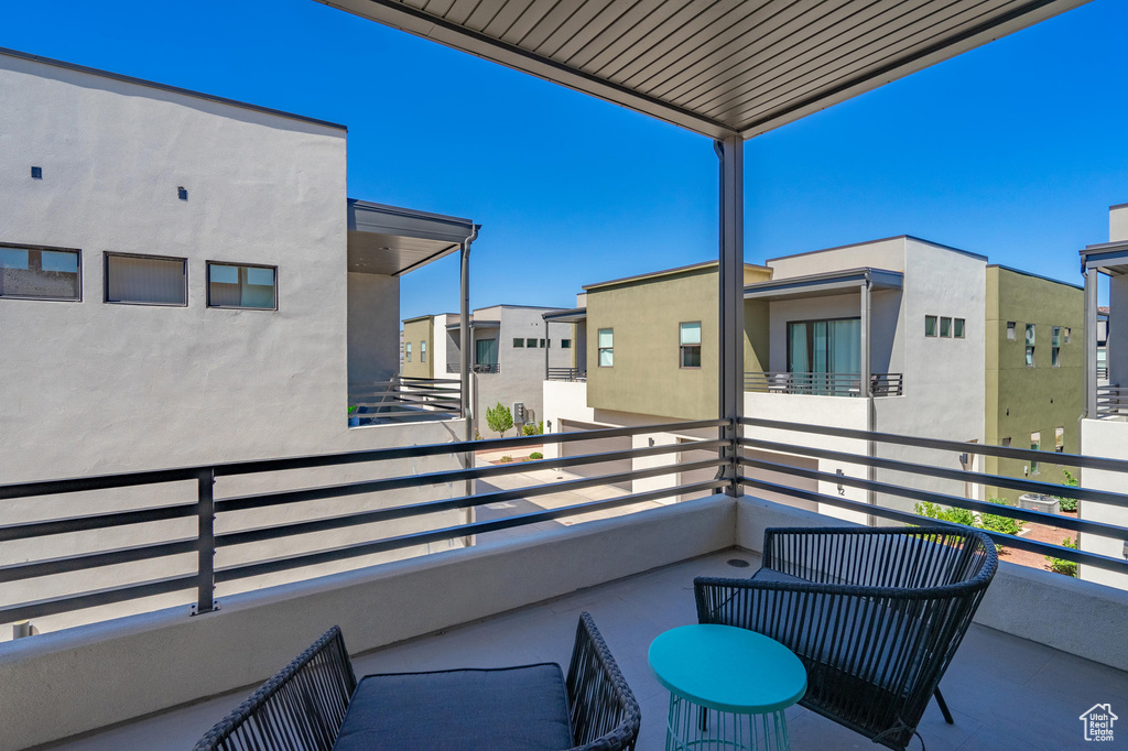 Balcony with a residential view