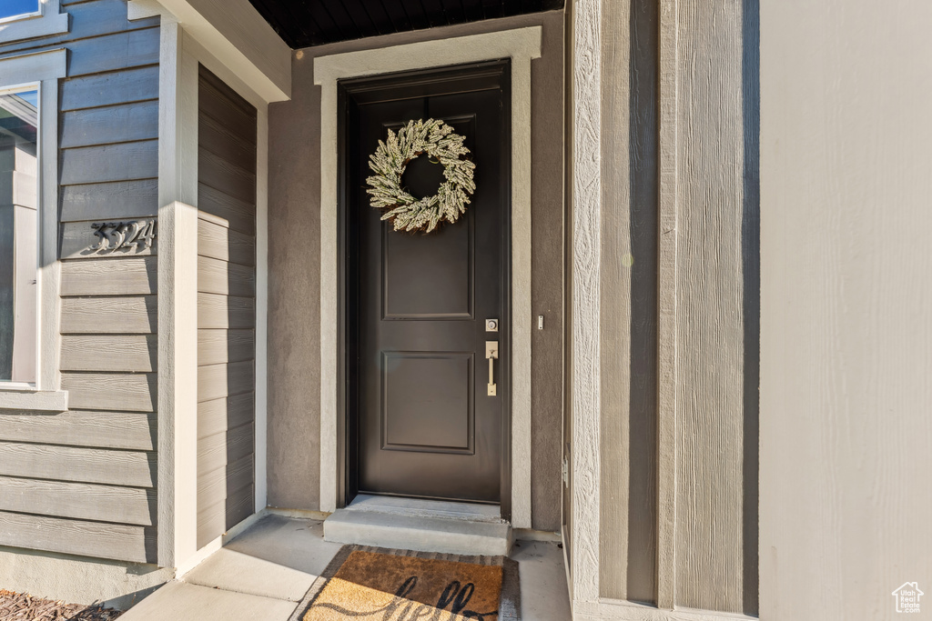 View of exterior entry