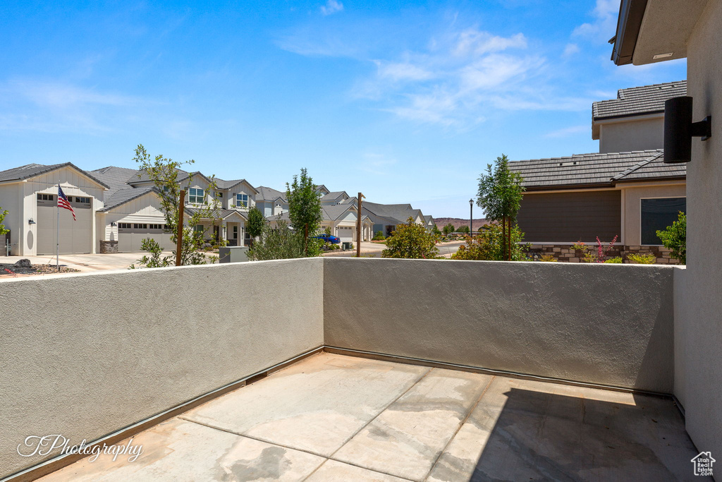 Balcony with a residential view