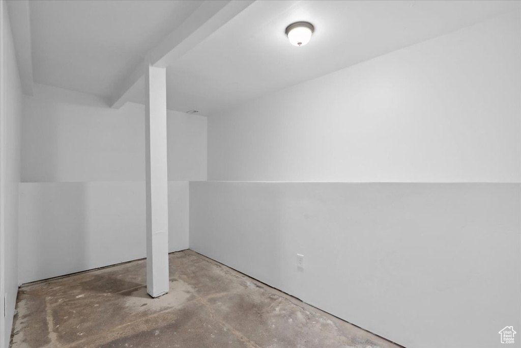 View of finished basement