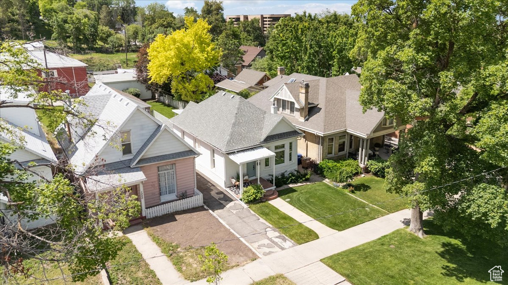 Aerial view of property and surrounding area