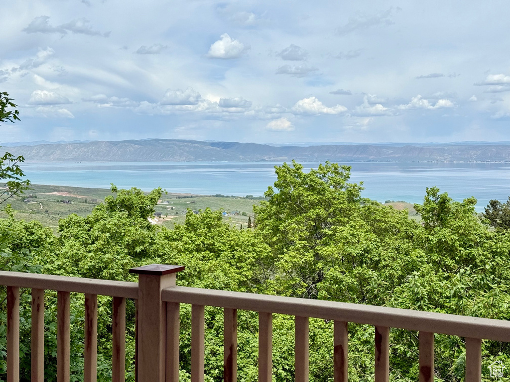 Water view featuring a mountainous background