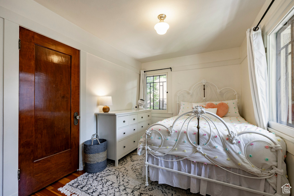 Bedroom featuring light wood-type flooring