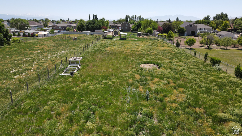 Overview of rural landscape with nearby suburban area