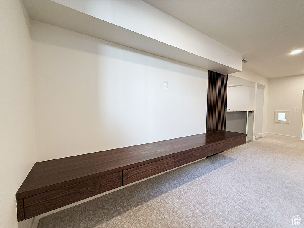 Interior space featuring carpet floors