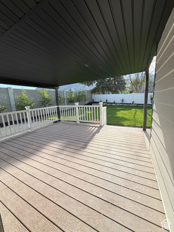 View of wooden deck