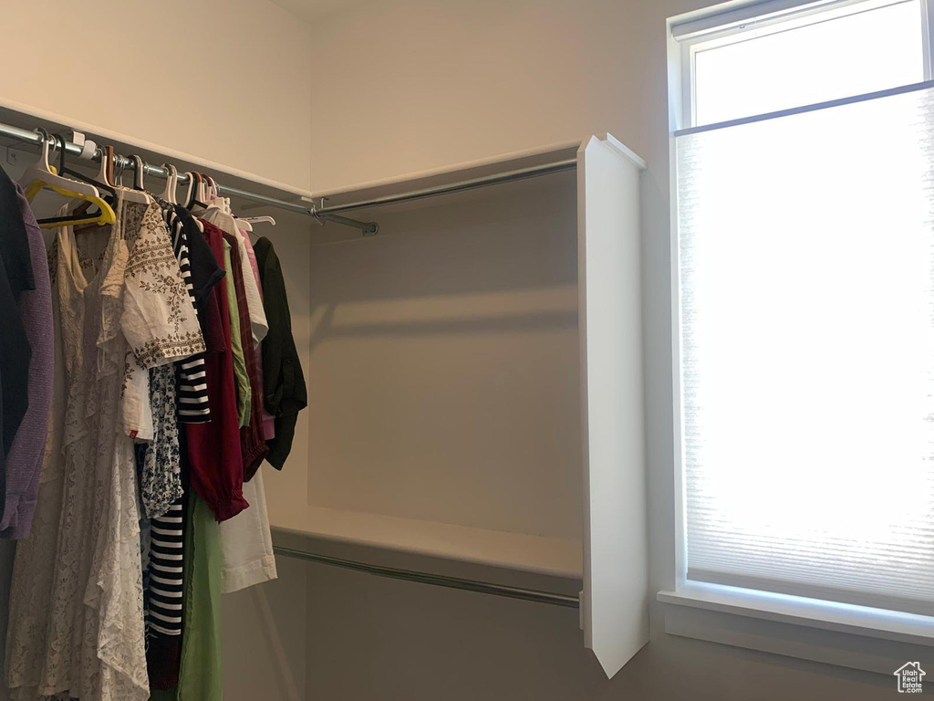 View of walk in closet