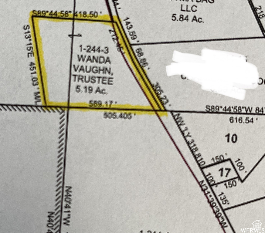 Map / location featuring property parcel outlined