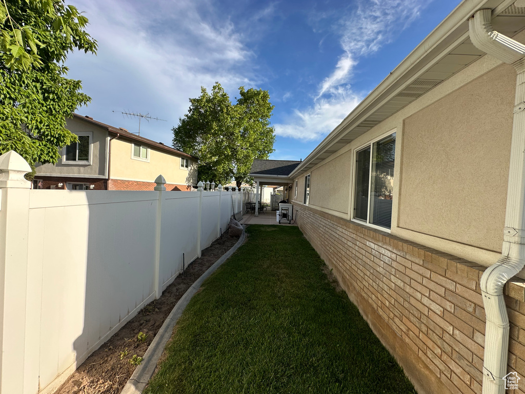 View of yard featuring a patio area