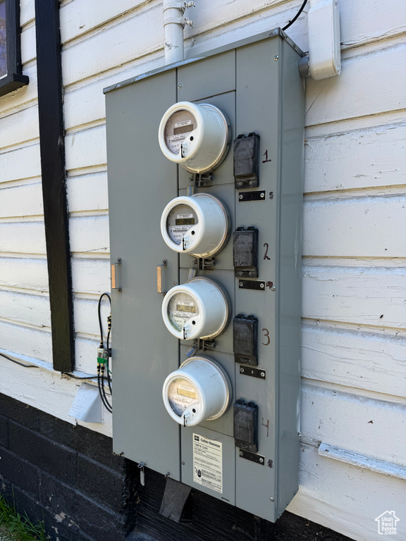 Exterior view of electric meter