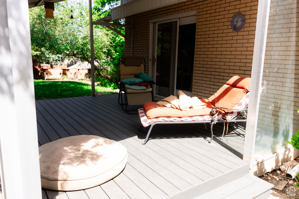 View of wooden terrace