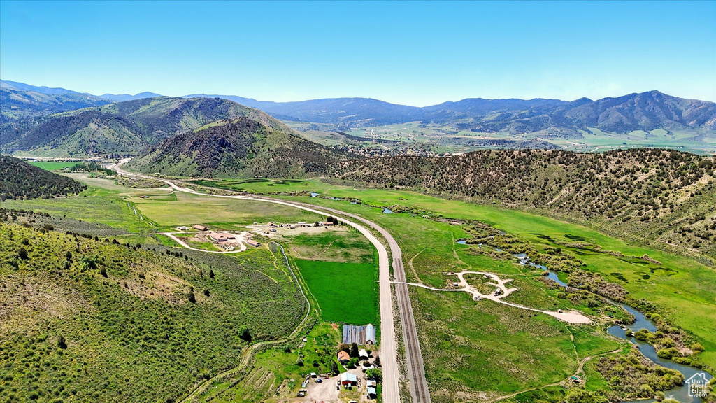 Drone / aerial view of mountains