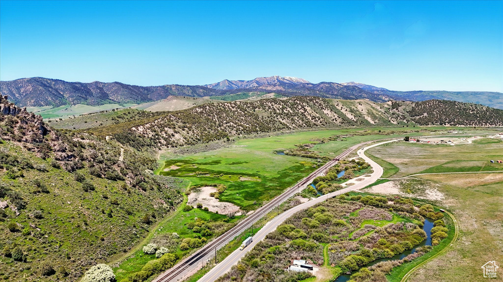Bird\\\'s eye view of mountains