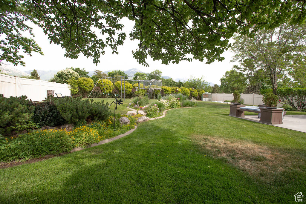 View of yard featuring a patio area