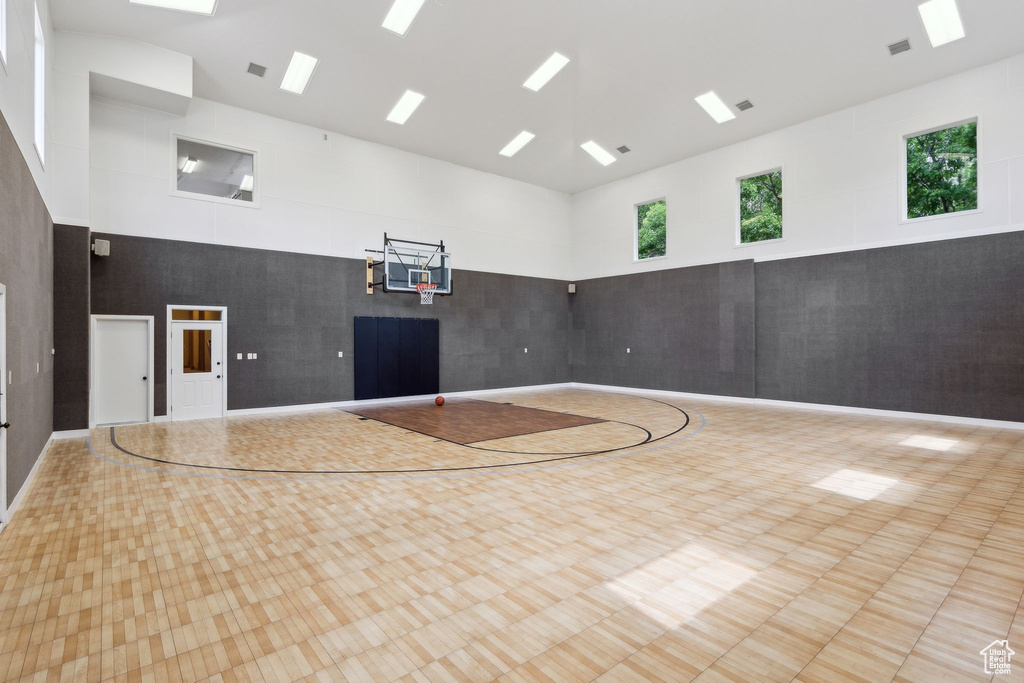 View of sport court featuring community basketball court