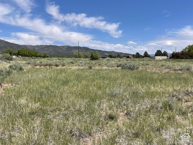 View of mountain background with rural landscape