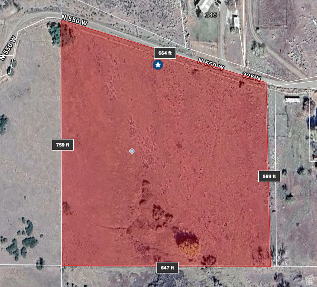 Map / location featuring property boundaries highlighted