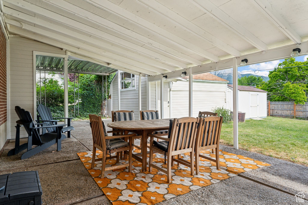 View of patio / terrace featuring outdoor dining area