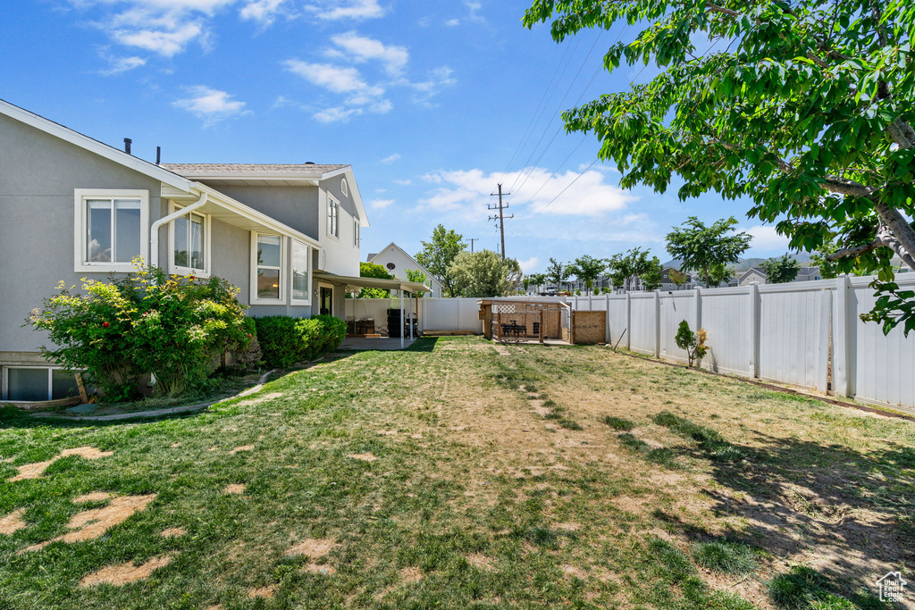 View of yard featuring a patio area