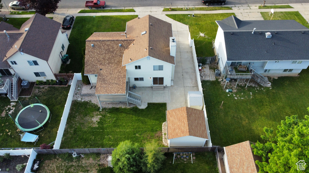 View from above of property