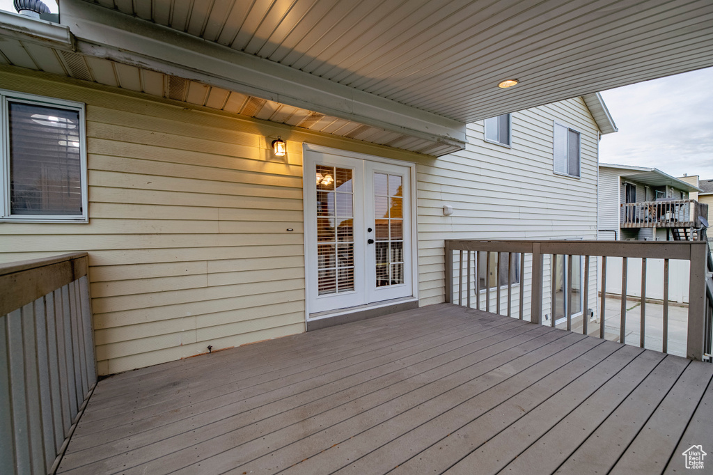 Deck with french doors