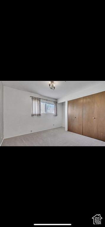 Below grade area featuring carpet flooring