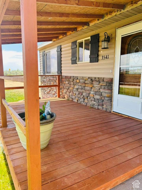 View of wooden terrace