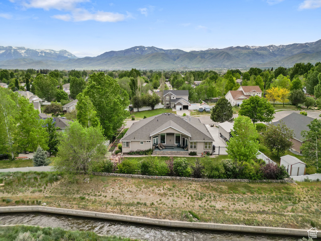 Mountain view featuring nearby suburban area