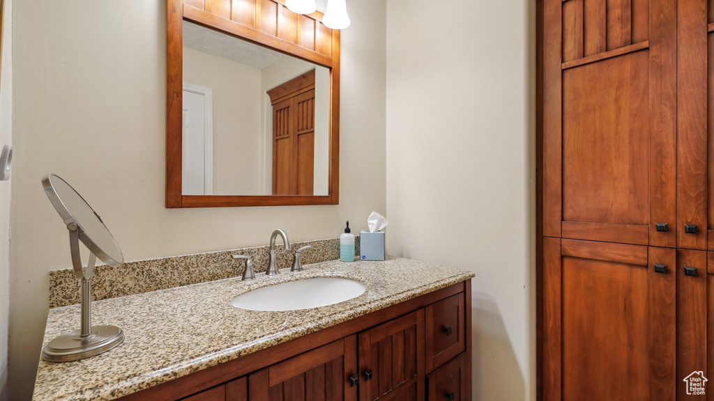 Bathroom featuring vanity