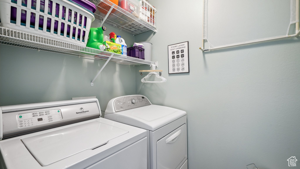 Laundry area featuring washer and dryer
