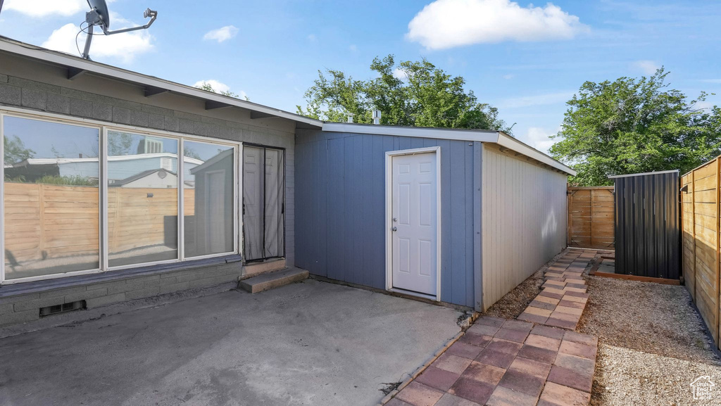 View of outbuilding