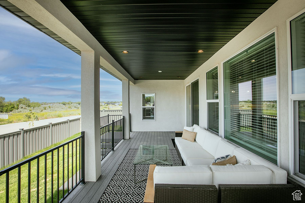 Balcony with an outdoor living space