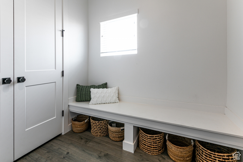 Mudroom featuring wood finished floors