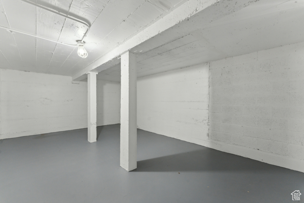 View of finished below grade area