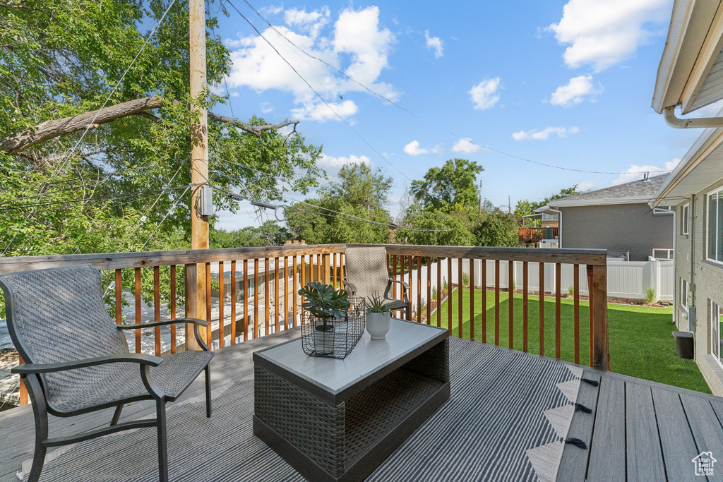 View of wooden terrace