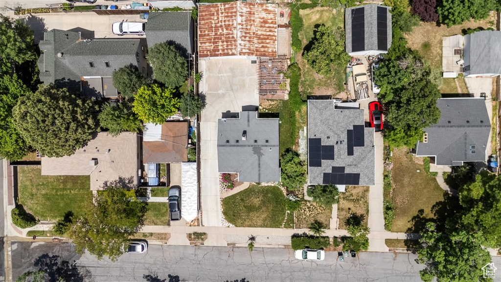 Aerial view of residential area
