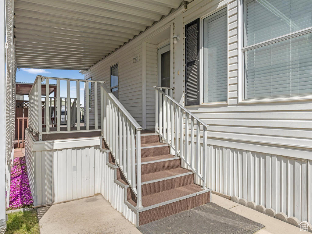 View of exterior entry