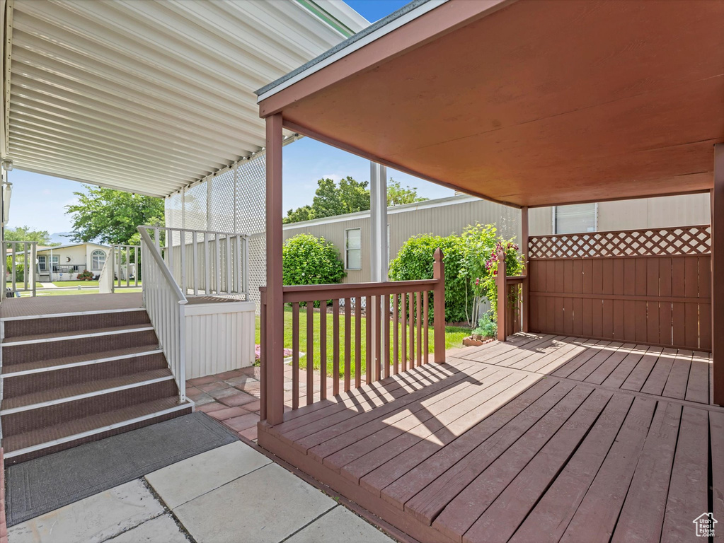View of deck